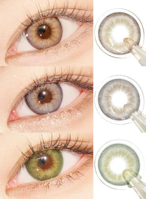 ANN Buttercup Beige (2pcs) (Silicone Hydrogel) 1Month G.DIA 12.9mm $16 JUICYLENS