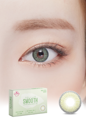 Smooth Green (1Pcs) 3 Months (Buy 1 Get 1 Free) Colored Contacts