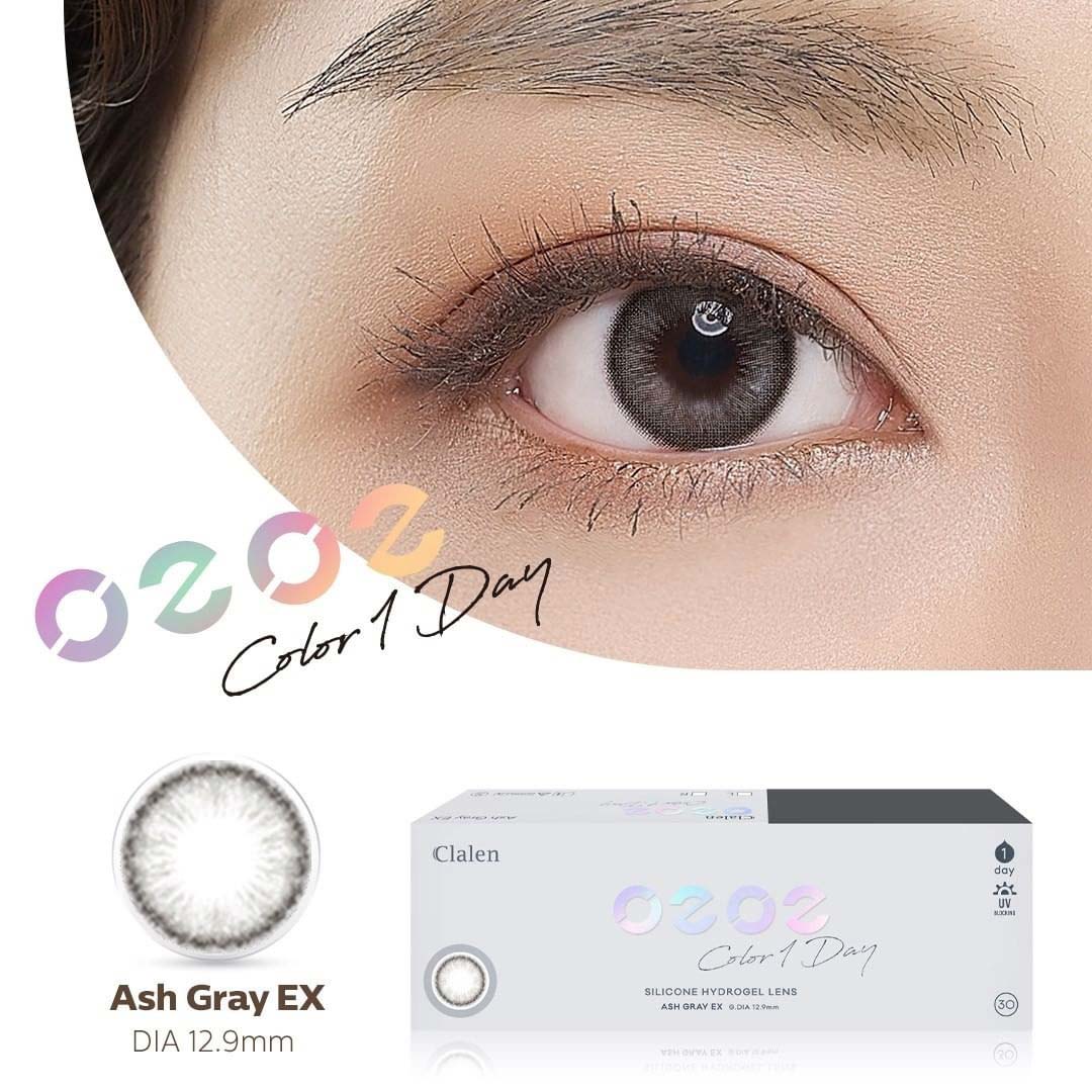 Clalen O2O2 Color 1 Day Ash Gray EX Contact Lenses | Juicylens