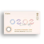 INTEROJO Clalen O2O2 Color M Natural Brown EX (2pcs) (Silicone Hyerogel) 1Monthly G.DIA 12.7mm $15 JUICYLENS