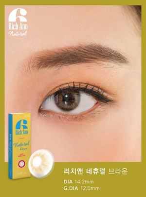 Rich Ann Natural Brown 1Day (6Pcs) Colored Contacts