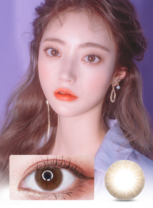 Sarr Brown (1Pcs) 3 Months (Buy 1 Get 1 Free) (Silicone Hydrogel) Colored Contacts