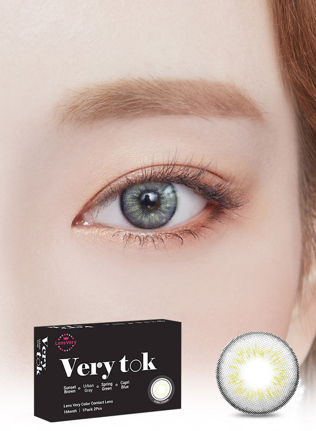 Very Tok Urban Grey (2Pcs) Monthly (Buy 1 Get 1 Free) Colored Contacts